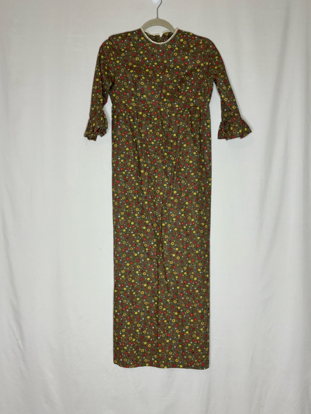 Vintage Banberry Cross Floral Prairie Maxi Dress | Size 5-6 | Ruffle Lace Boho